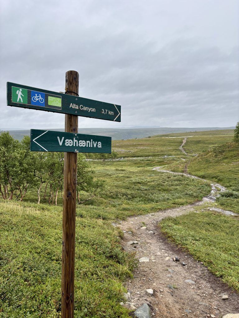 Polku tunturissa.